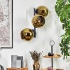 Koyoto globe light, wall light gold, 3-light sources