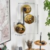 Koyoto globe light, wall light gold, 3-light sources