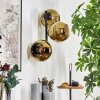 Koyoto globe light, wall light gold, 3-light sources