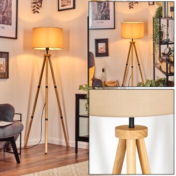 Soungou floor lamp Ecru, black, 1-light source