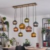 Koyoto hanging light, globe light, pendant light Ecru, black, 8-light sources