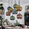 Koyoto hanging light, globe light, pendant light Ecru, black, 8-light sources