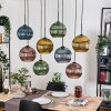 Koyoto hanging light, globe light, pendant light Ecru, black, 8-light sources