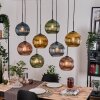 Koyoto hanging light, globe light, pendant light Ecru, black, 8-light sources