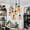 Gastor hanging light, globe light, pendant light Amber, 8-light sources