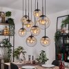 Gastor hanging light, globe light, pendant light Amber, clear, 8-light sources