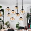 Gastor hanging light, globe light, pendant light Amber, clear, 8-light sources