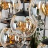 Gastor hanging light, globe light, pendant light Amber, clear, 8-light sources