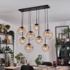 Gastor hanging light, globe light, pendant light Amber, clear, 8-light sources