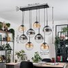 Gastor hanging light, globe light, pendant light Amber, clear, Smoke-coloured, 8-light sources