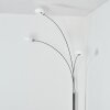Nikkala floor lamp chrome, white, 3-light sources
