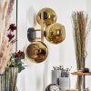 Koyoto globe light, wall light gold, black, 3-light sources