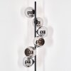 Koyoto floor lamp 31 cm chrome, Smoke-coloured, 6-light sources