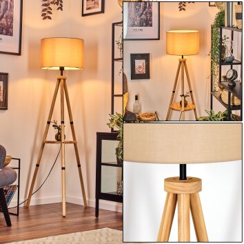 Soungou floor lamp Ecru, black, 1-light source