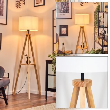 Soungou floor lamp Ecru, black, 1-light source