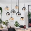 Gastor hanging light, globe light, pendant light Amber, clear, Smoke-coloured, 8-light sources