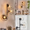 Ripoll globe light, wall light clear, 3-light sources