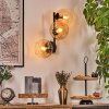 Koyoto globe light, wall light Amber, clear, 3-light sources