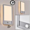 Harel outdoor wall light, Panel, wall light LED silver, 1-light source, Motion sensor