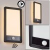 Harel outdoor wall light, Panel, wall light LED black, 1-light source, Motion sensor