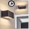 Lanor outdoor wall light, Up & Down Light, wall light LED black, 1-light source