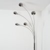 Nikkala floor lamp chrome, white, 5-light sources