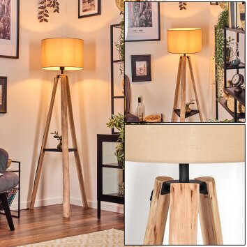 Soungou floor lamp Ecru, black, 1-light source