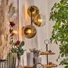 Koyoto globe light, wall light gold, clear, 3-light sources