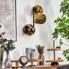 Ripoll globe light, wall light gold, 3-light sources