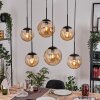 Gastor hanging light, globe light, pendant light Amber, 6-light sources