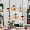 Gastor hanging light, globe light, pendant light Amber, 6-light sources
