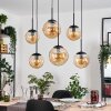 Gastor hanging light, globe light, pendant light Amber, 6-light sources