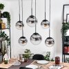 Gastor hanging light, globe light, pendant light clear, Smoke-coloured, 6-light sources