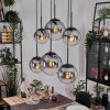 Gastor hanging light, globe light, pendant light clear, Smoke-coloured, 6-light sources
