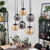 Gastor hanging light, globe light, pendant light Amber, Smoke-coloured, 6-light sources