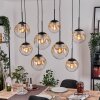 Gastor hanging light, globe light, pendant light Amber, clear, 8-light sources