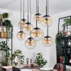 Gastor hanging light, globe light, pendant light Amber, clear, 8-light sources