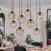 Gastor hanging light, globe light, pendant light Amber, clear, 8-light sources