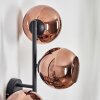 Koyoto globe light, wall light coppery, 3-light sources