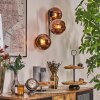 Koyoto globe light, wall light coppery, 3-light sources