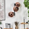 Koyoto globe light, wall light coppery, 3-light sources