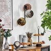 Ripoll globe light, wall light chrome, gold, coppery, Smoke-coloured, 3-light sources