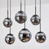 Gastor hanging light, globe light, pendant light Smoke-coloured, 6-light sources
