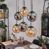 Gastor hanging light, globe light, pendant light Amber, Smoke-coloured, 6-light sources