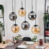 Gastor hanging light, globe light, pendant light Amber, Smoke-coloured, 6-light sources