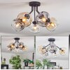 Ripoll ceiling light, globe light Amber, clear, Smoke-coloured, 5-light sources
