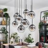 Gastor hanging light, globe light, pendant light clear, Smoke-coloured, 8-light sources