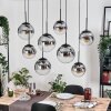 Gastor hanging light, globe light, pendant light clear, Smoke-coloured, 8-light sources