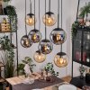 Gastor hanging light, globe light, pendant light Amber, Smoke-coloured, 8-light sources