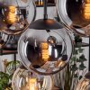 Gastor hanging light, globe light, pendant light Amber, Smoke-coloured, 8-light sources